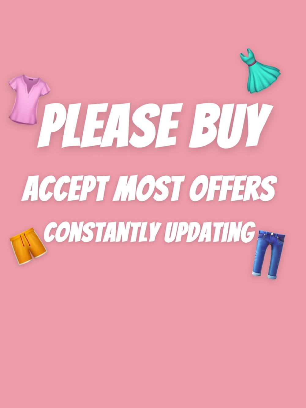 Please Buy Graphic Sign - Pink Promotional Image